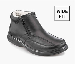 Extra Wide Fit Leather Twin Zip Boot 